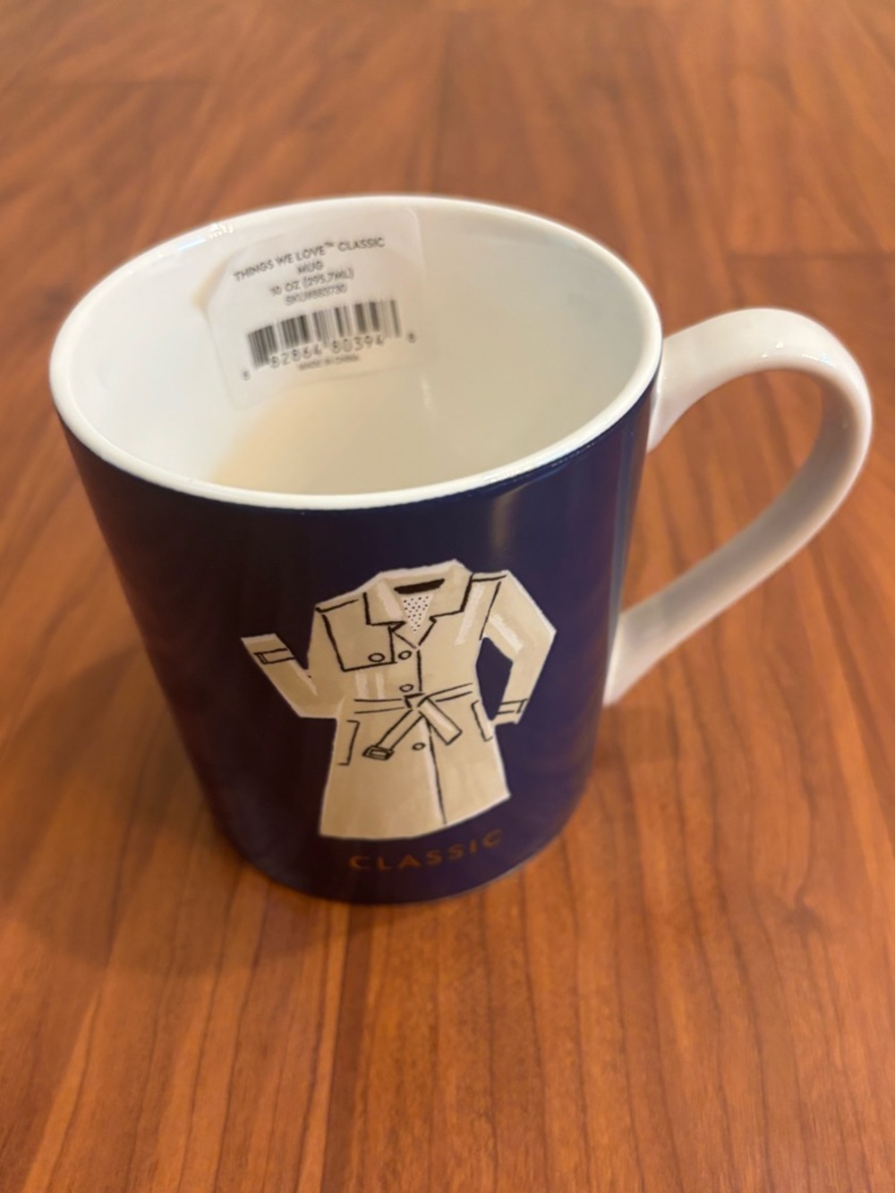 NWT Kate Spade x Lenox Things We Love Classic 10 oz Blue White Ceramic Mug